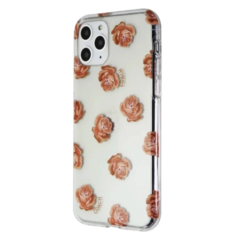 NEW Coach clear boho plastic floral phone case for iPhone 11 Pro